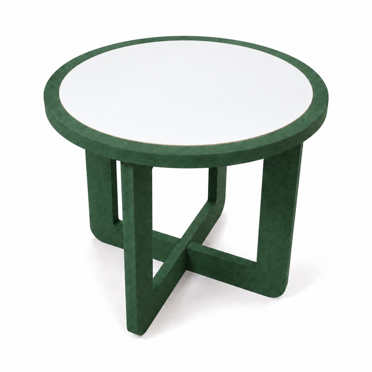 Side table three-quarter view (white top)