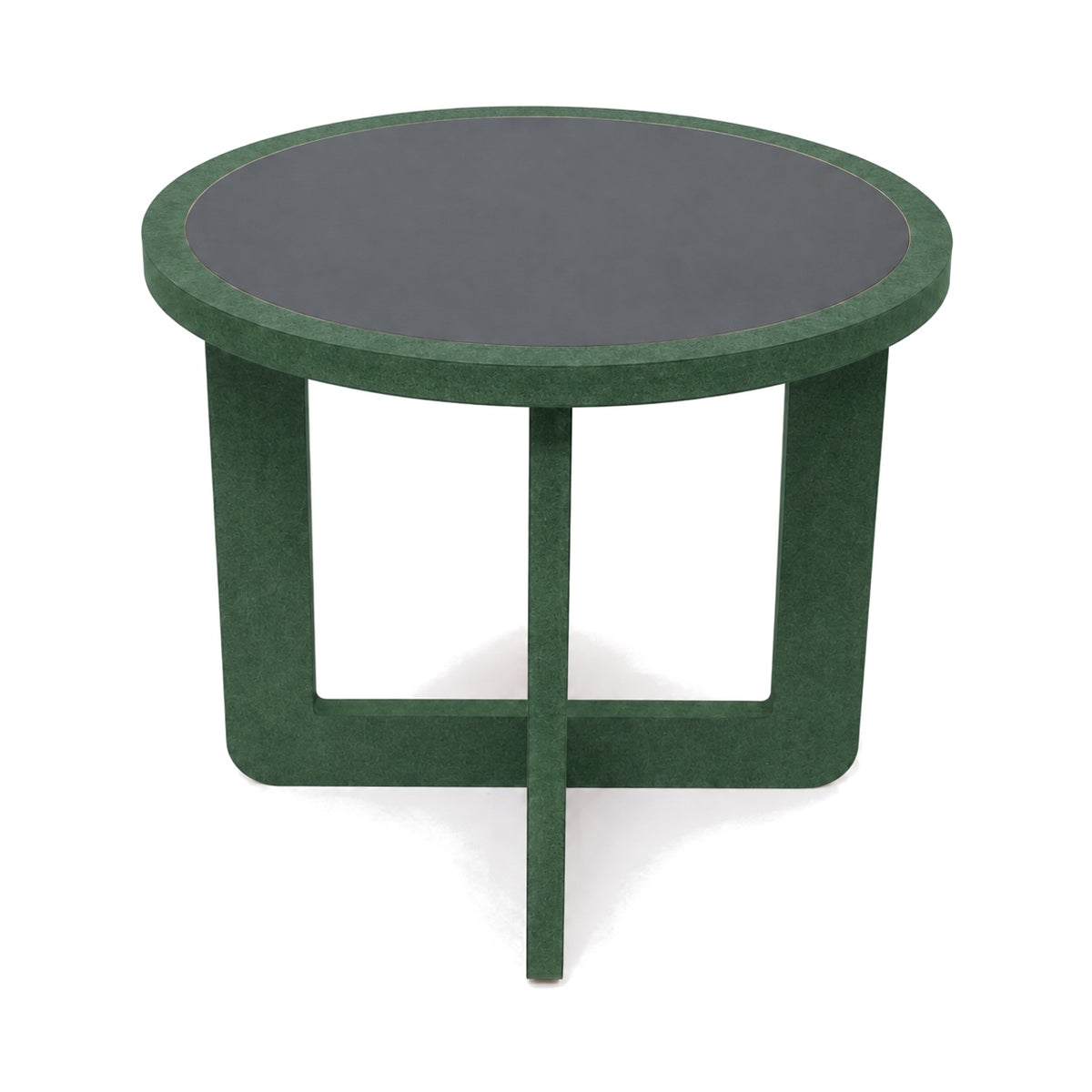 Side table front view (black top)