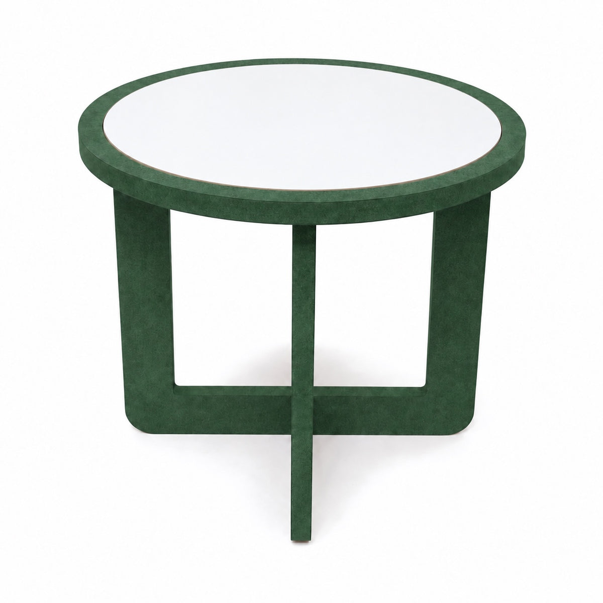 Side table front view (white top)