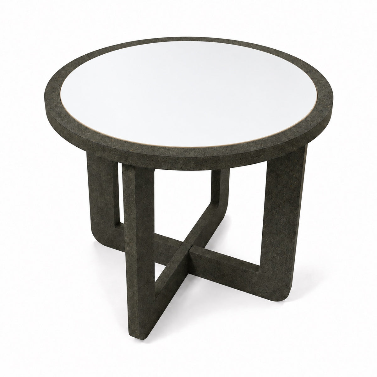 Side table three-quarter view (white top)