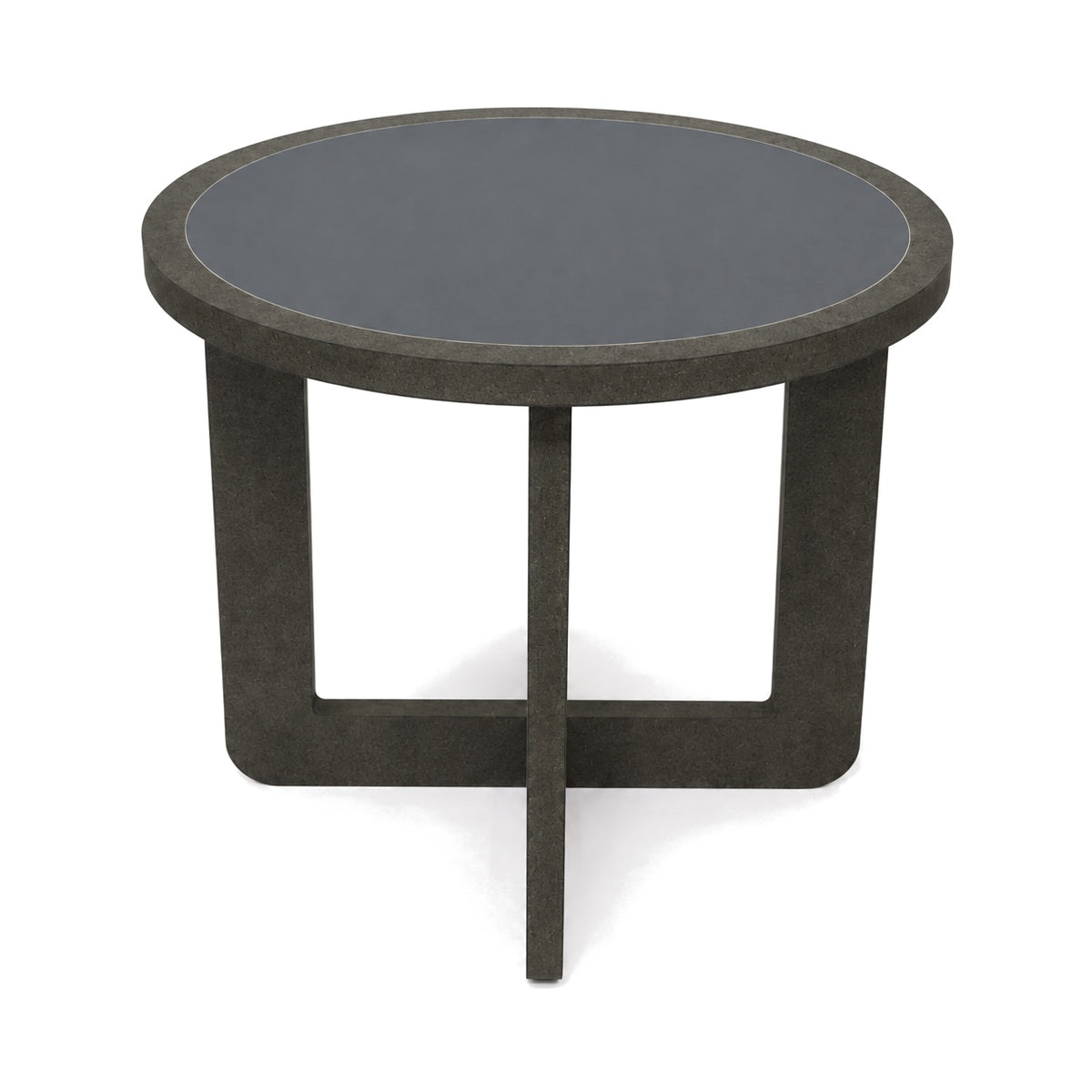 Side table front view (black top)