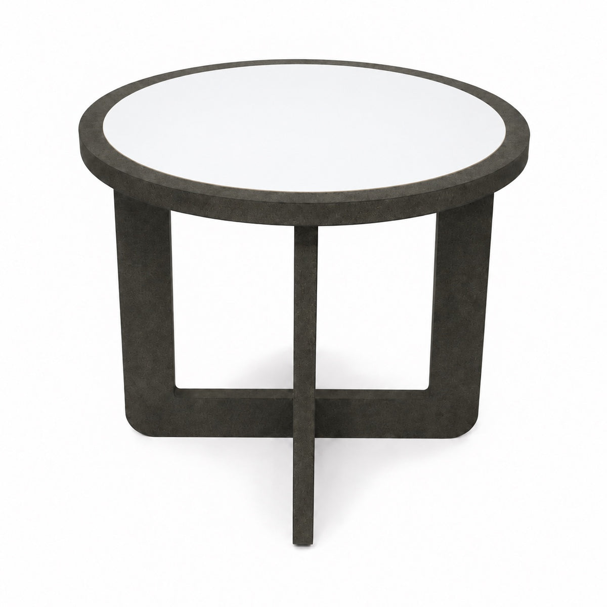 Side table front view (white top)