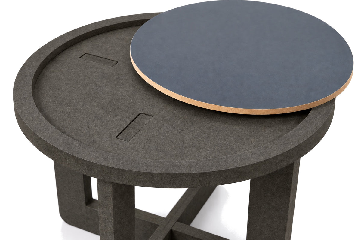 Side table top and joint detail (black top)