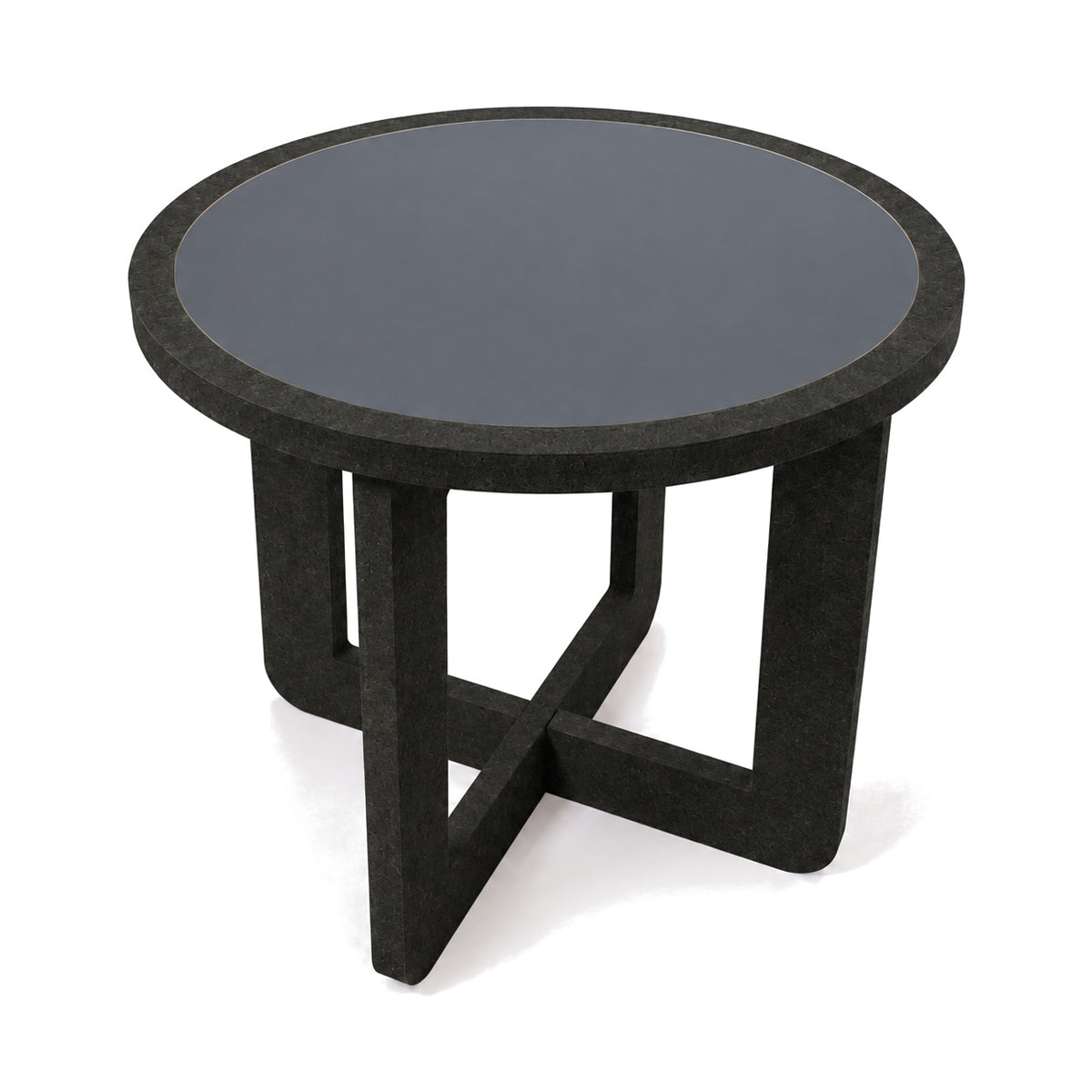 Side table three-quarter view (black top)
