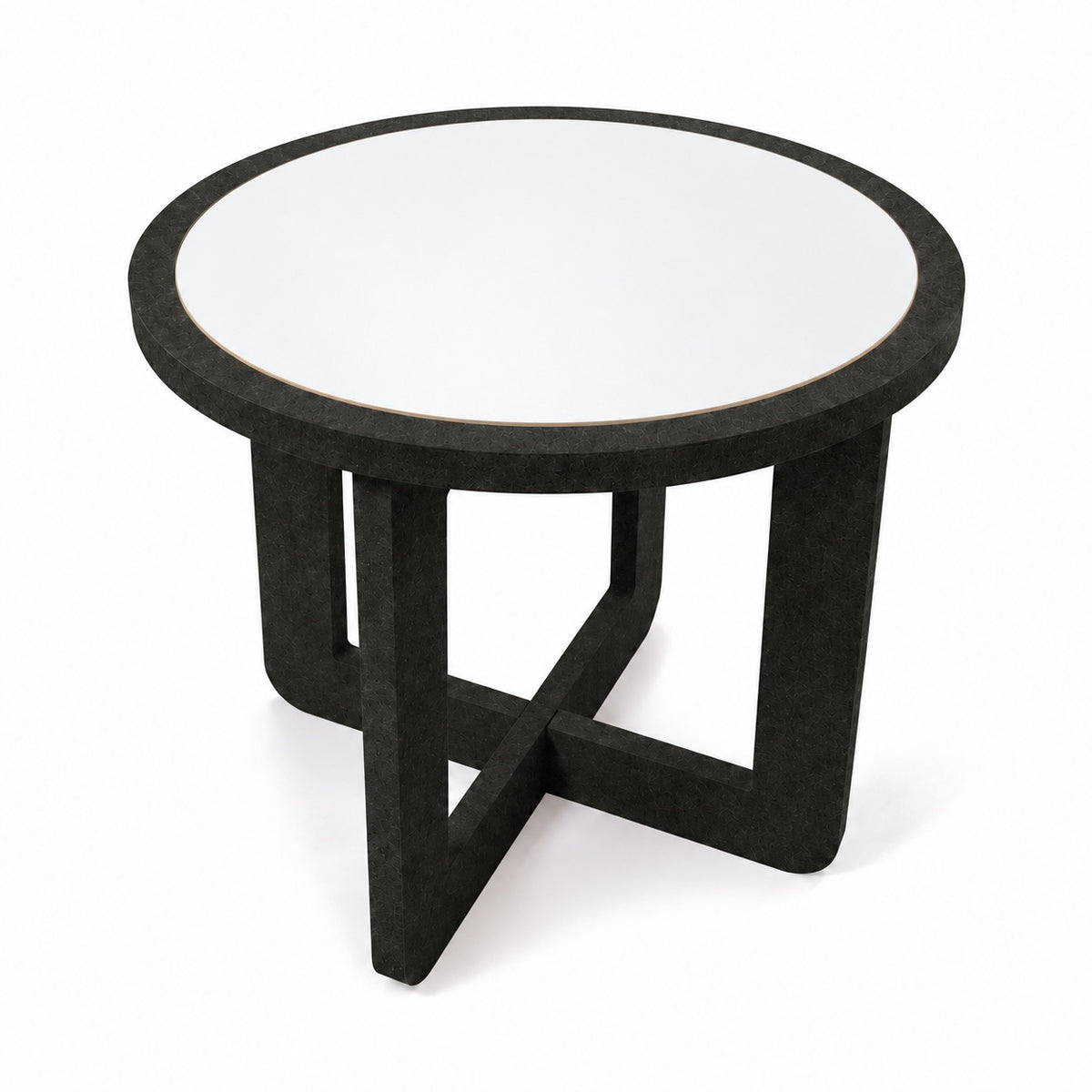 Side table three-quarter view (white top)