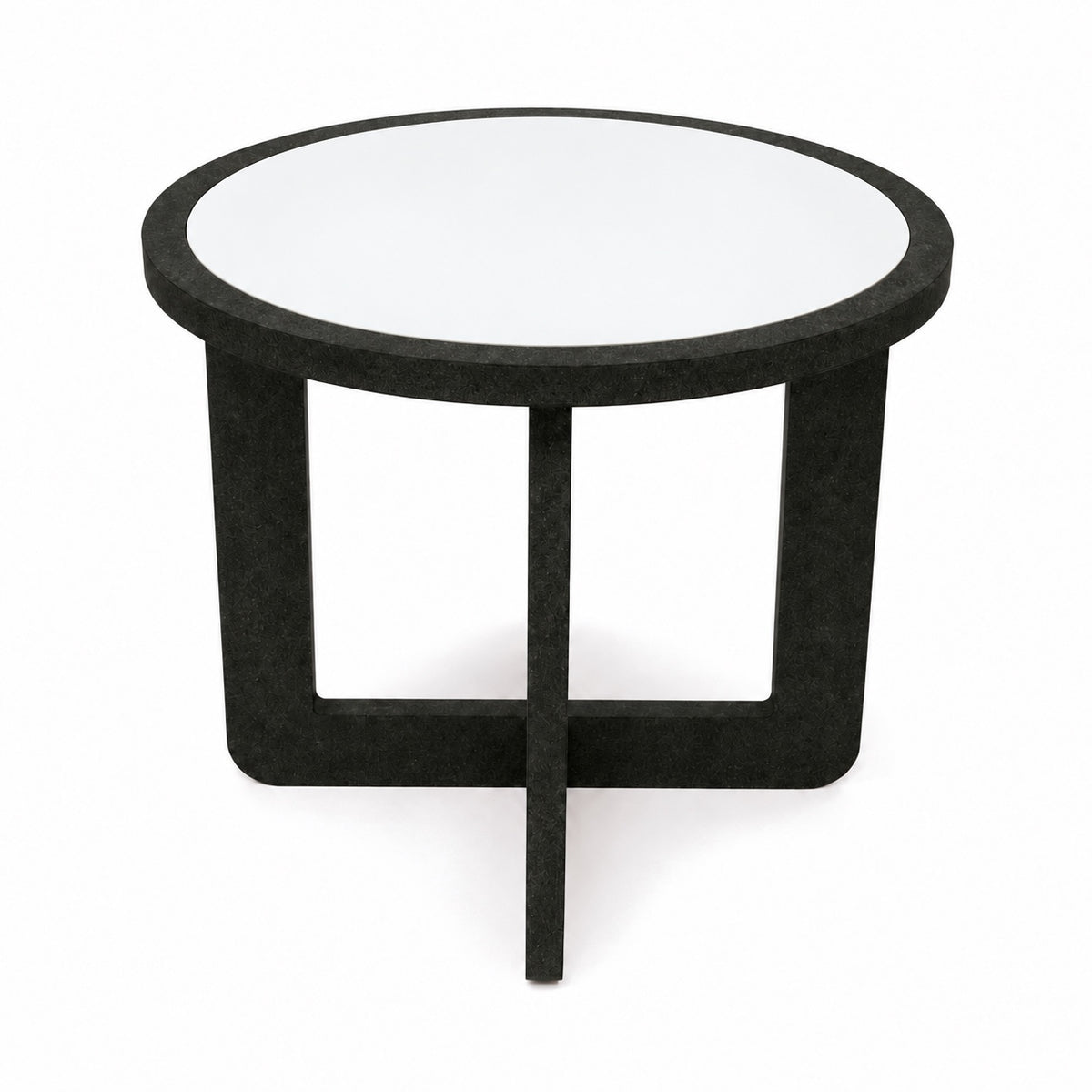 Side table front view (white top)
