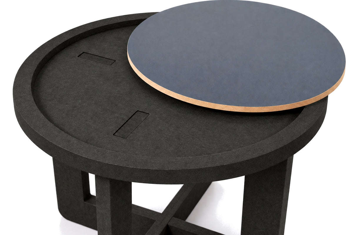 Side table top and joint detail (black top)