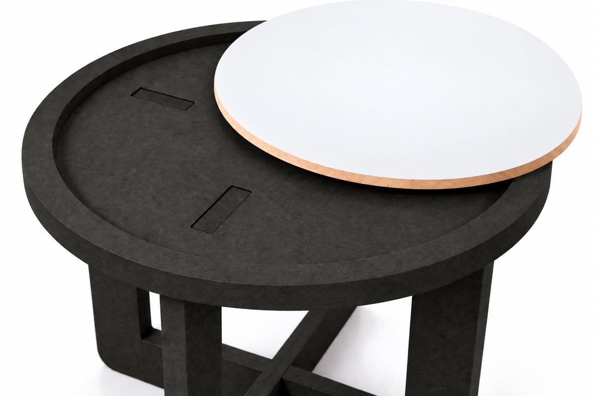 Side table top and joint detail (white top)
