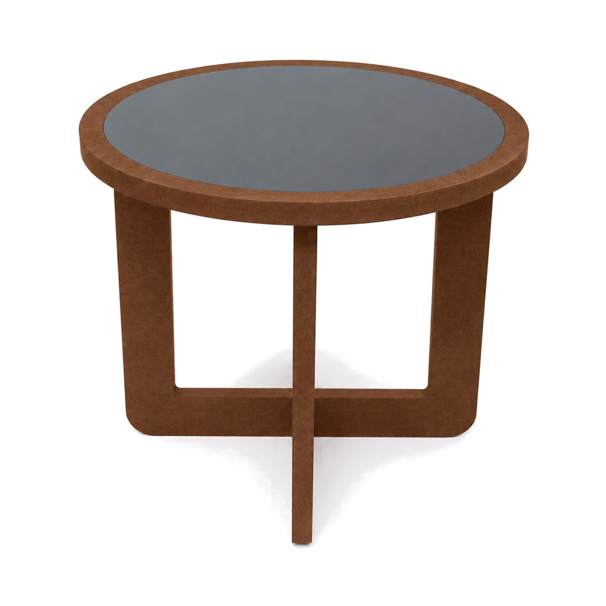 Side table front view (black top)