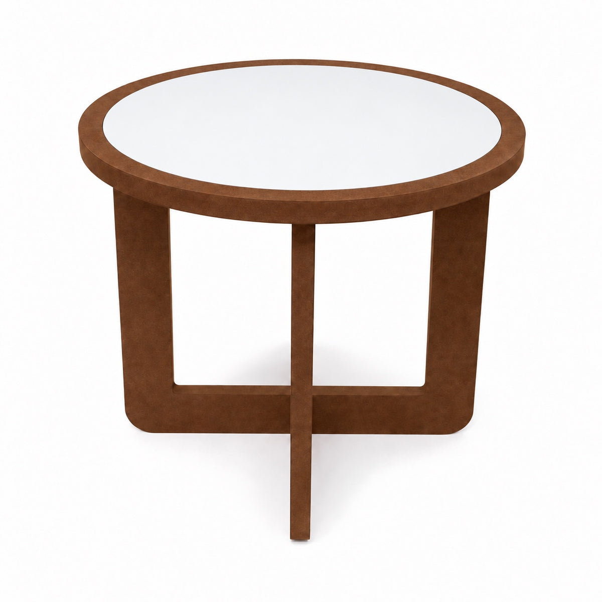 Side table front view (white top)