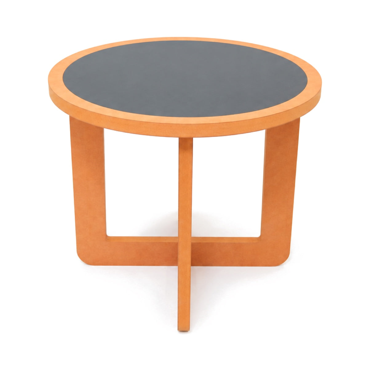 Side table front view (black top)