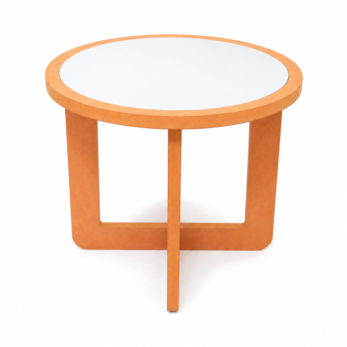 Side table front view (white top)