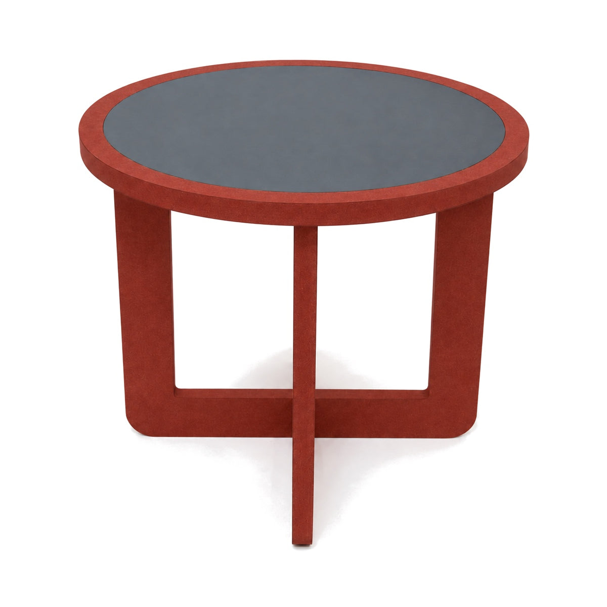 Side table front view (black top)