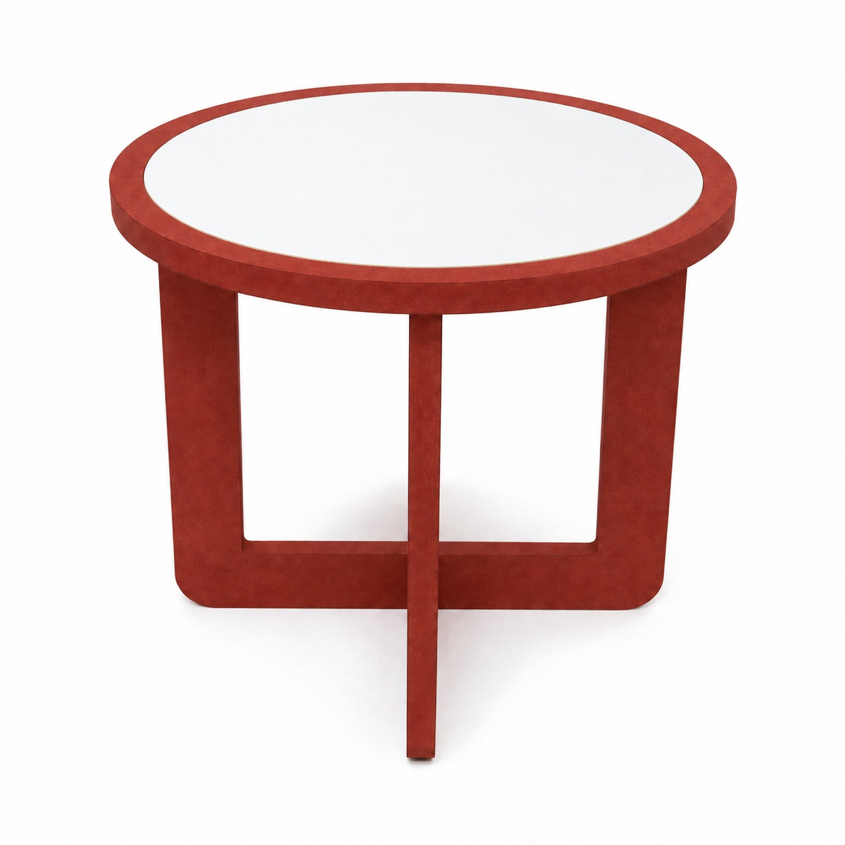 Side table front view (white top)