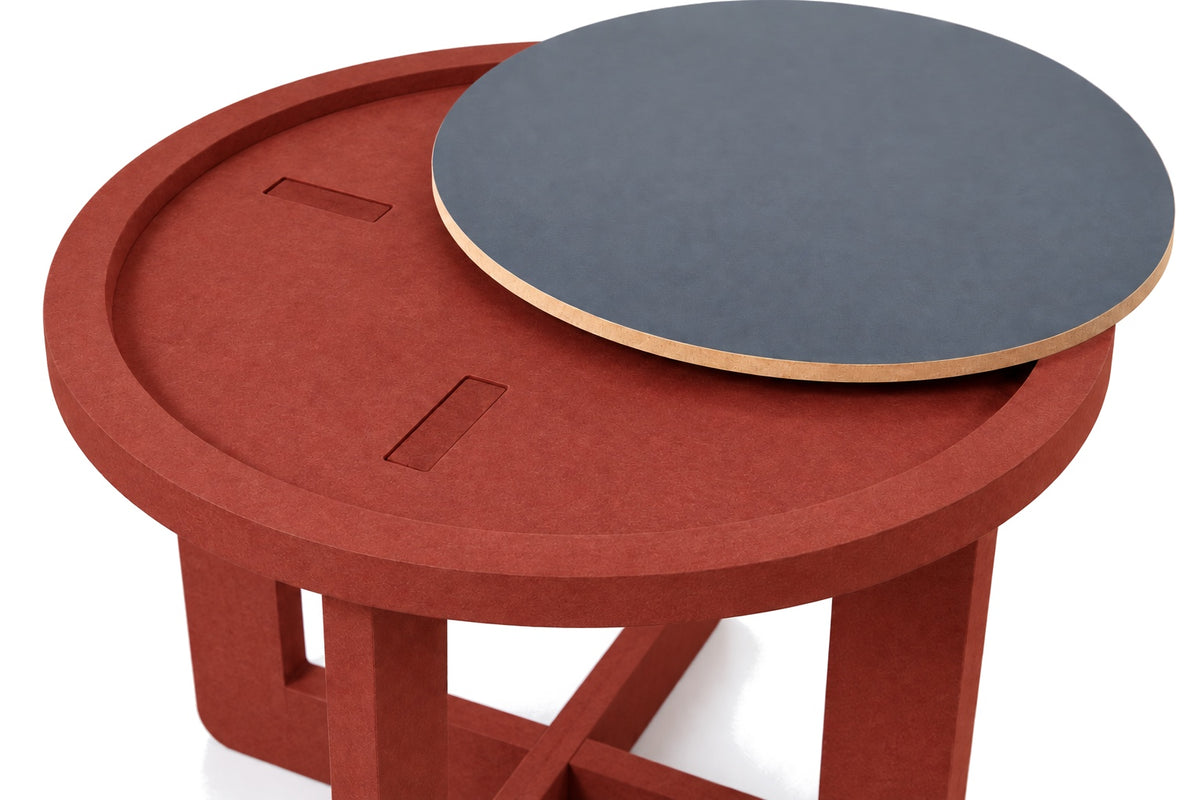 Side table top and joint detail (black top)