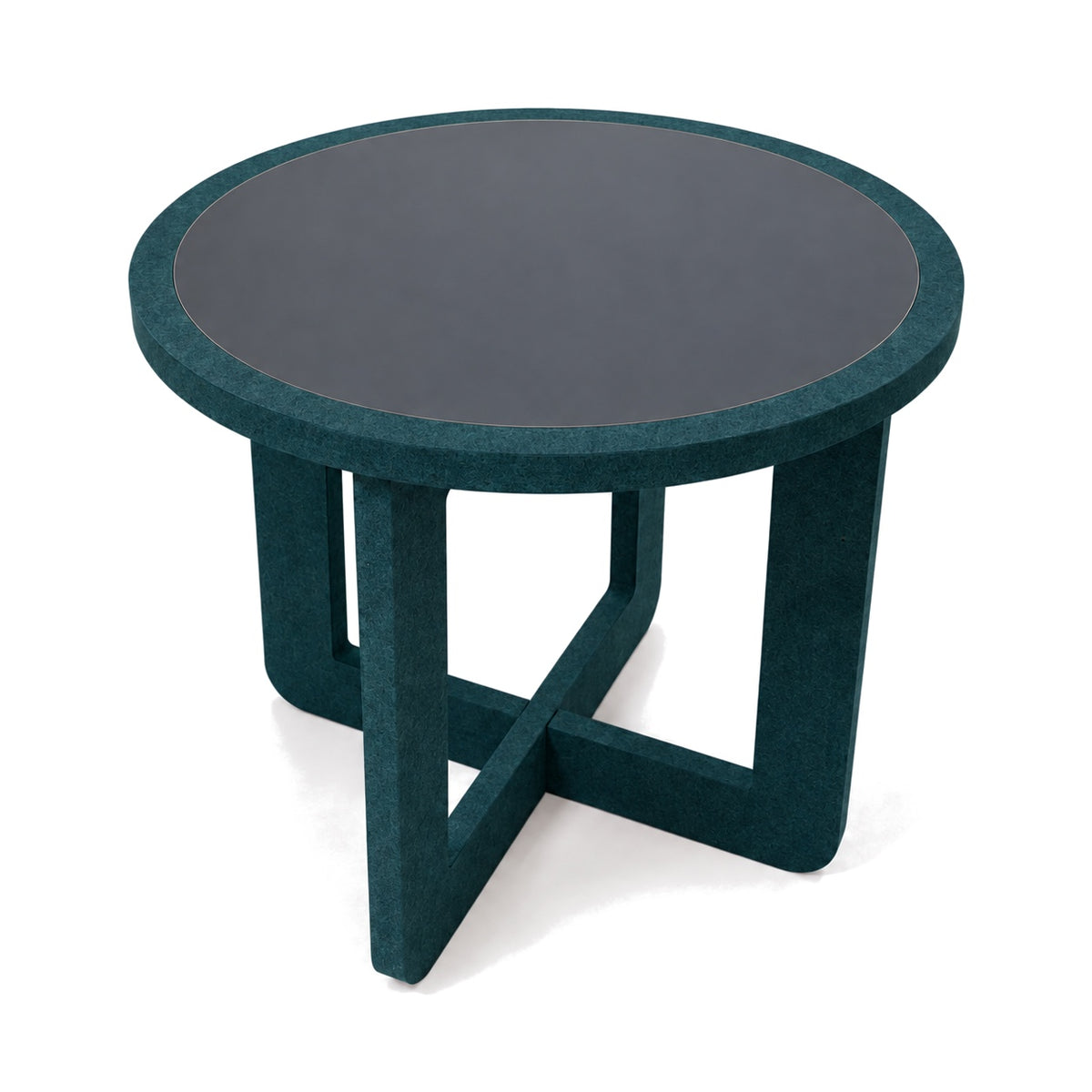 Side table three-quarter view (black top)