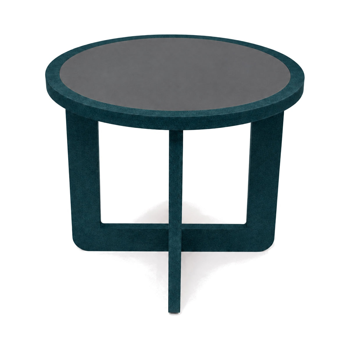Side table front view (black top)