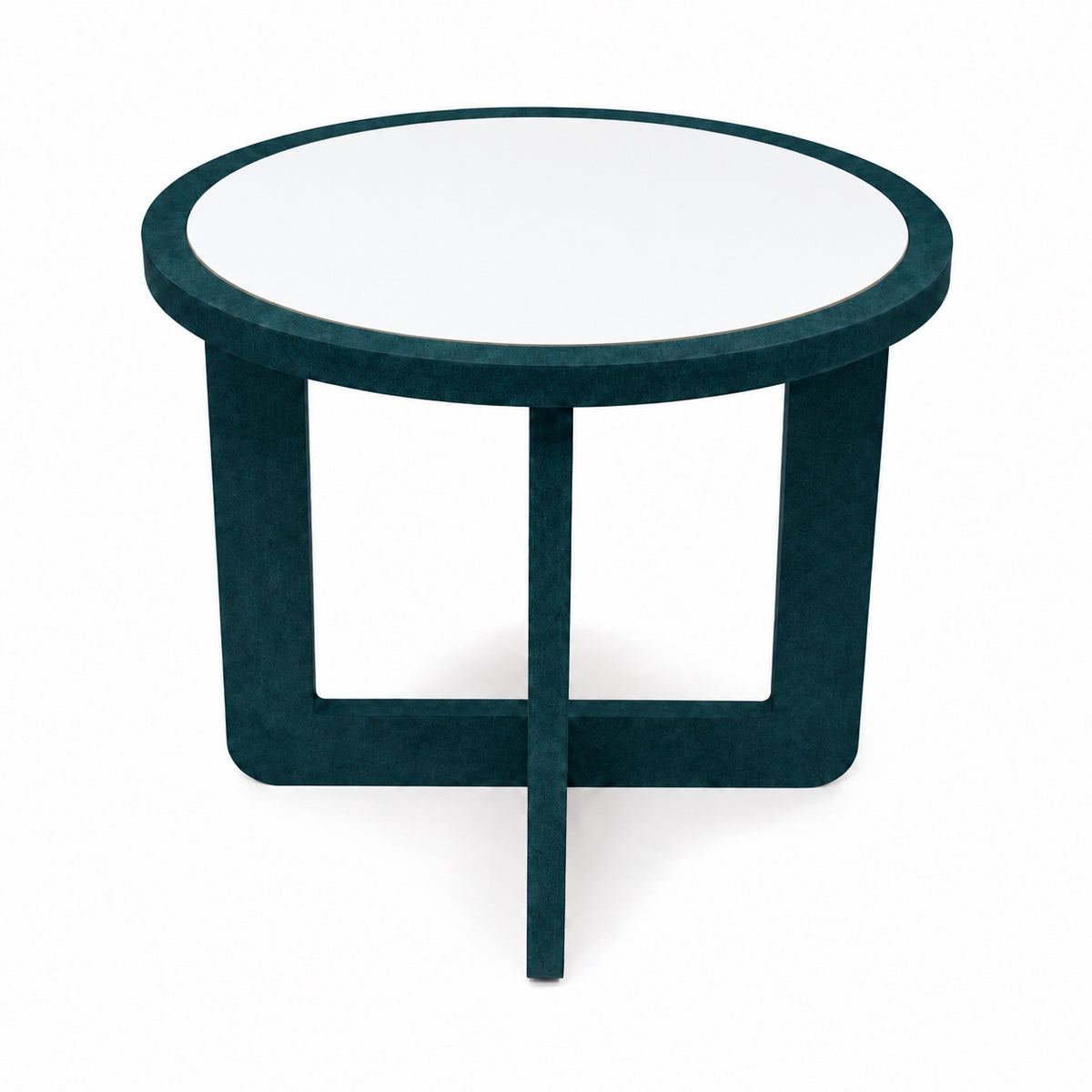 Side table front view (white top)
