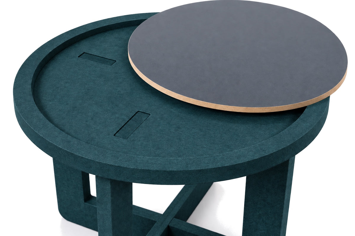 Side table top and joint detail (black top)
