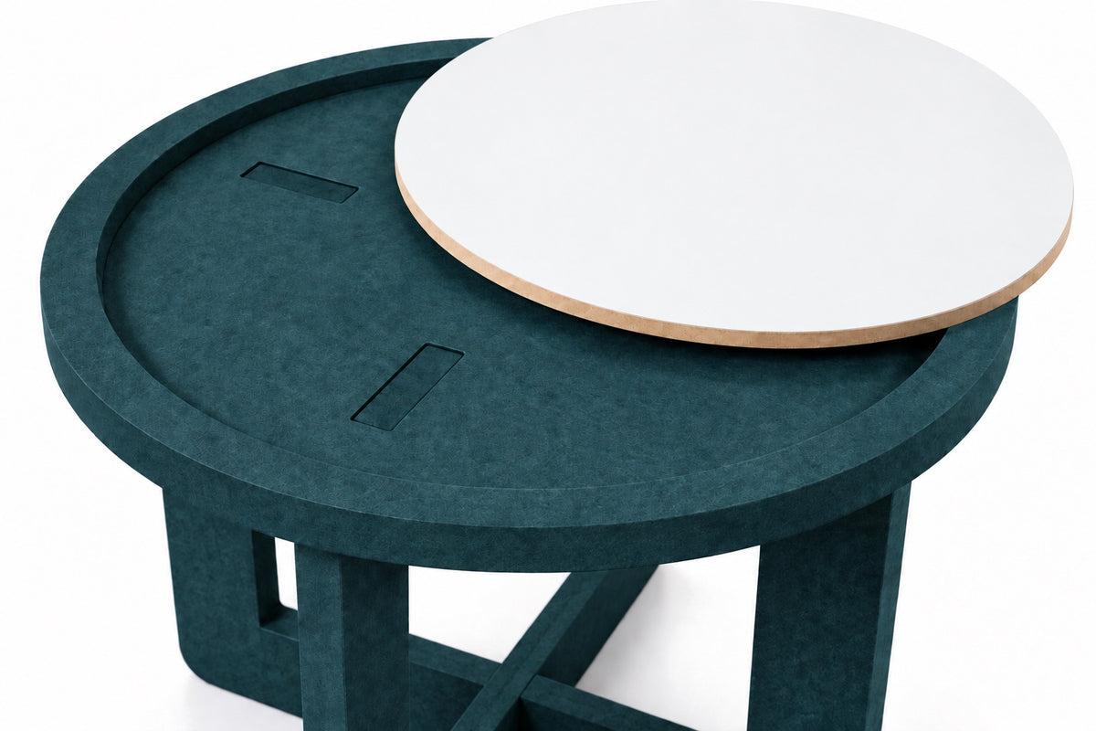 Side table top and joint detail (white top)