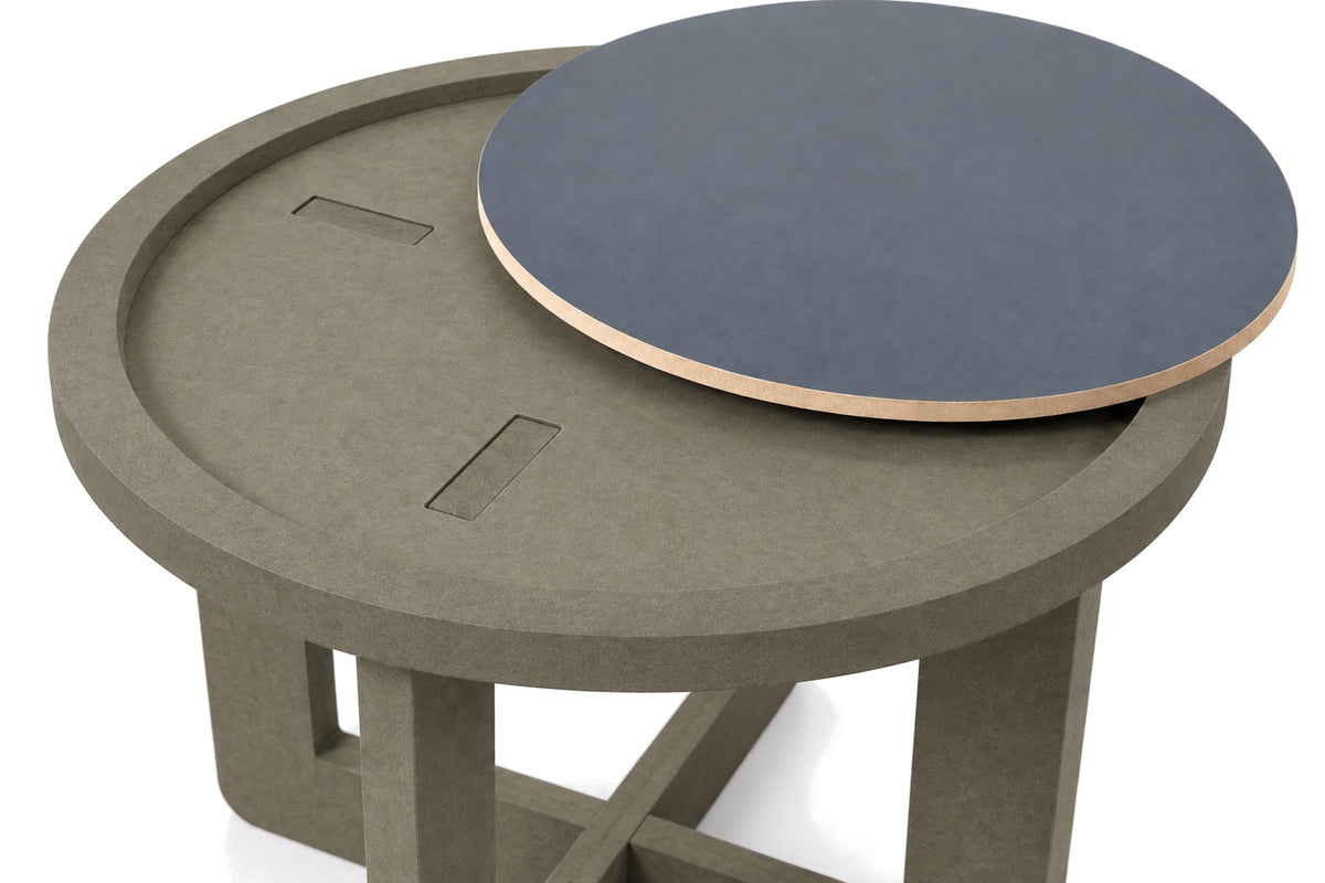 Side table top and joint detail (black top)