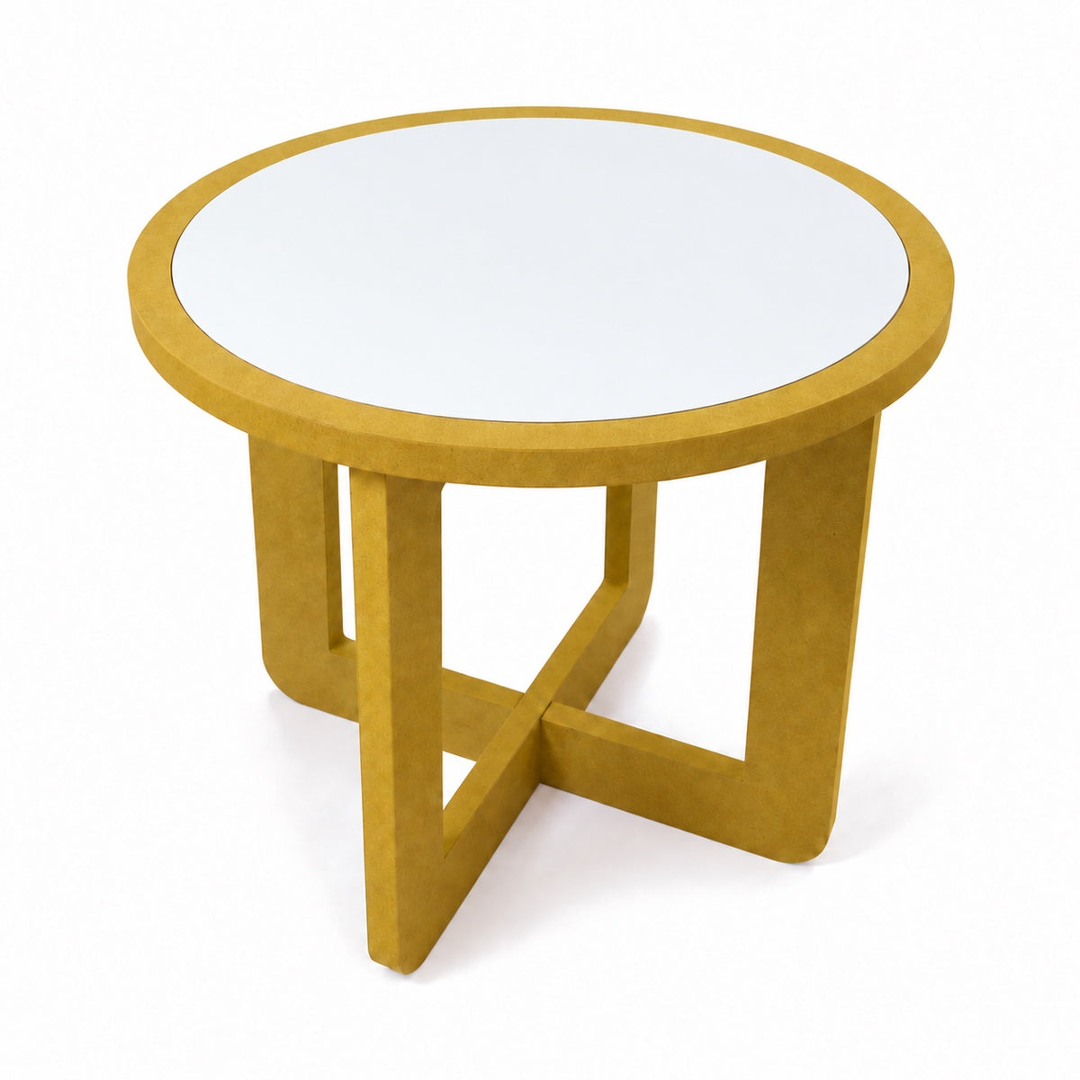 Side table three-quarter view (white top)