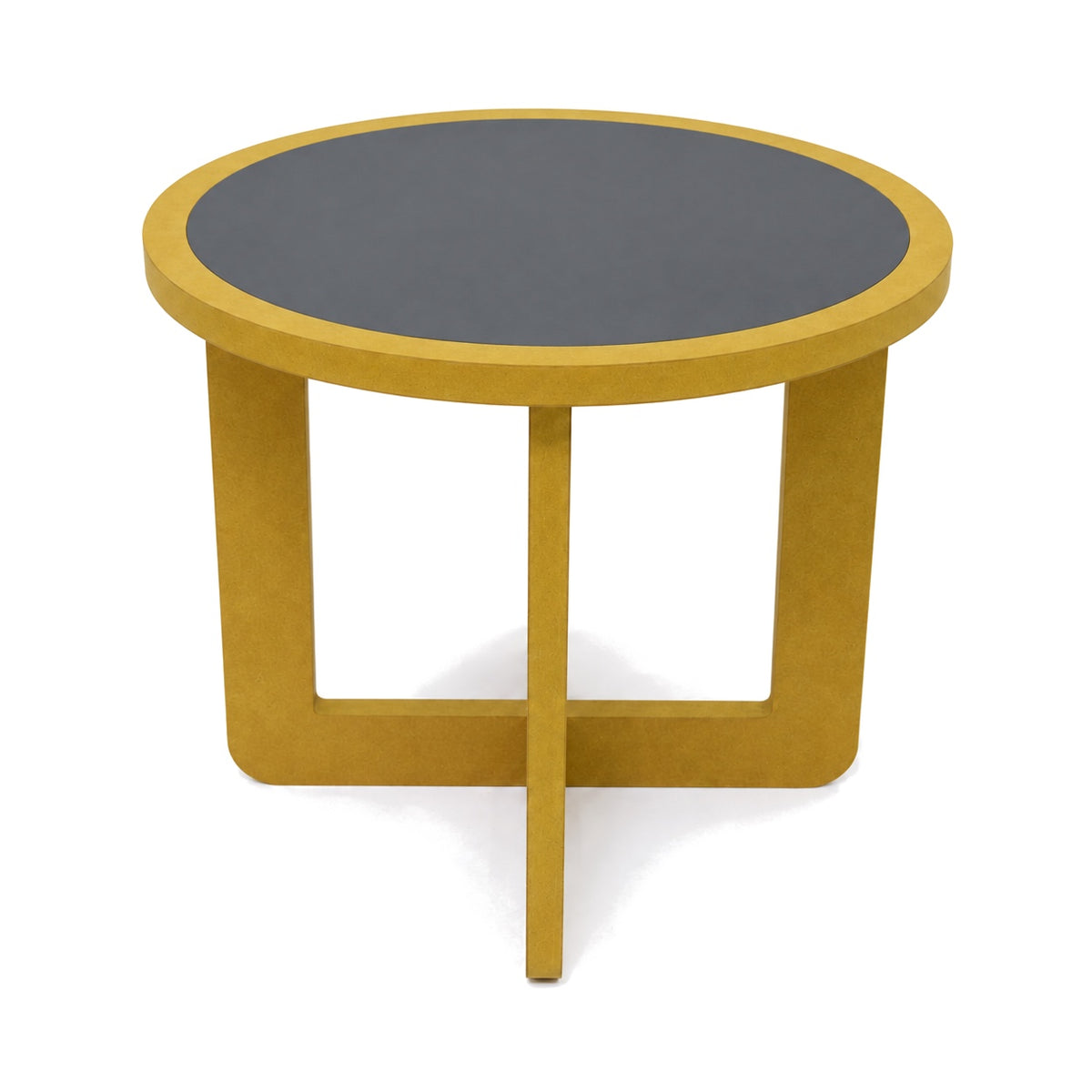 Side table front view (black top)