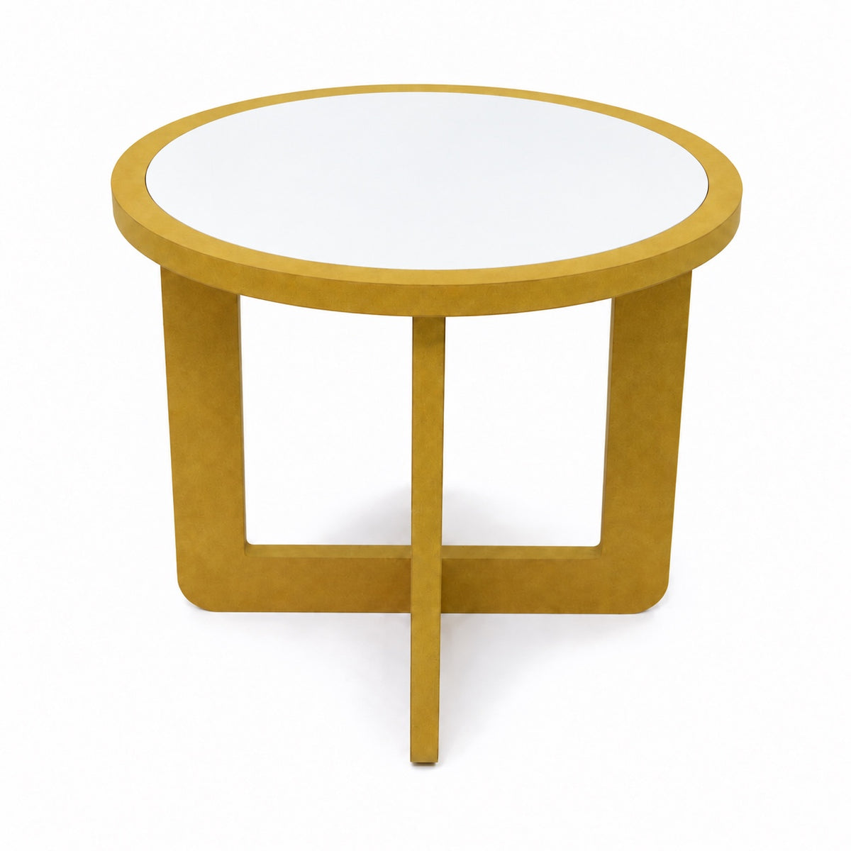 Side table front view (white top)