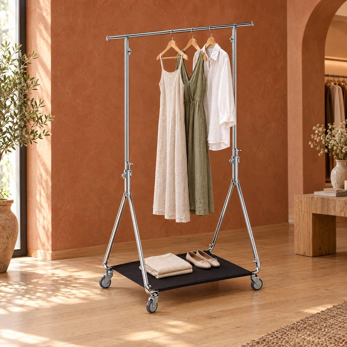 Single stand in a boutique