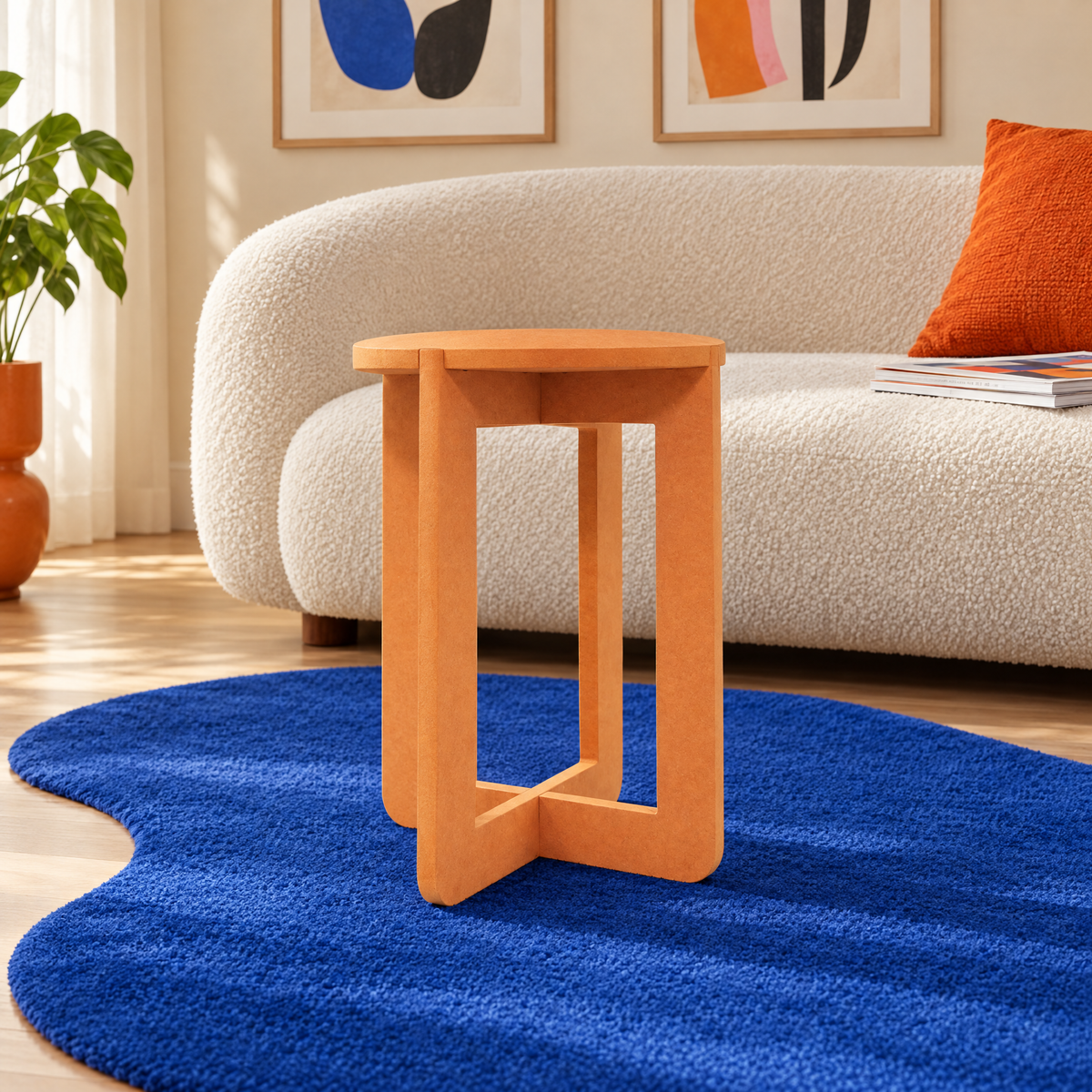Stool in a living room